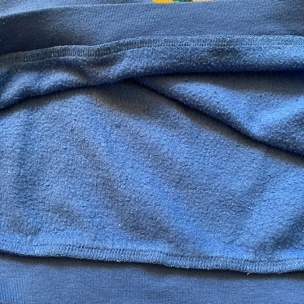 Disney Vintage Blue Patchwork Fleece Sweater Size L - Picture 5 of 6